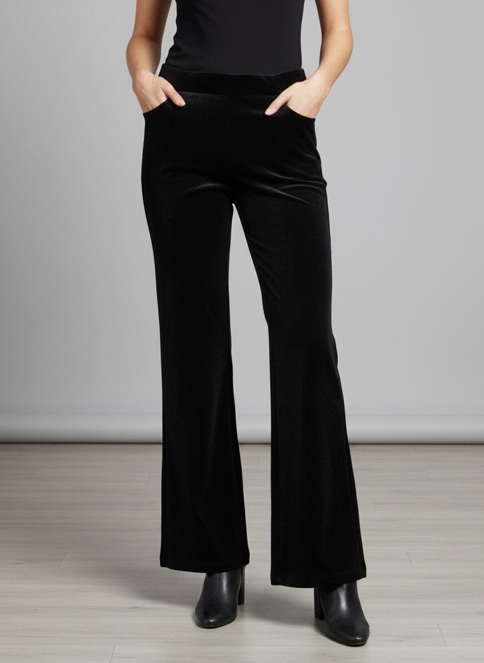 Kulson Italy NWT Black Velvet Trousers Size 46 / US 12